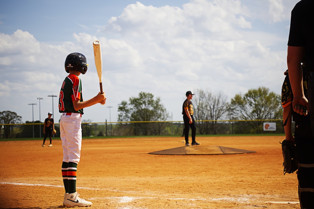 Batter gets ready to swing during a baseball game.