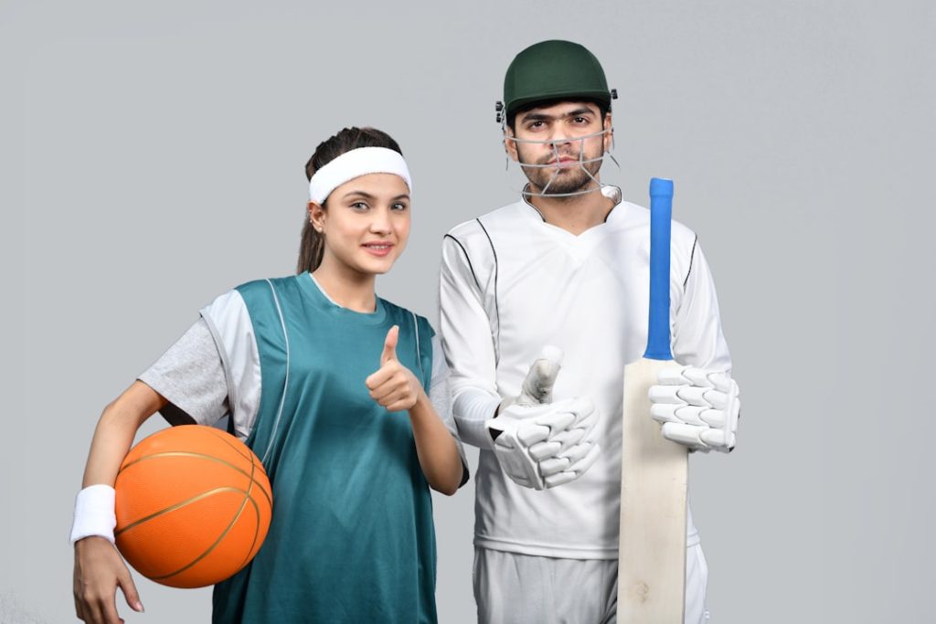 a man and woman wearing clothing