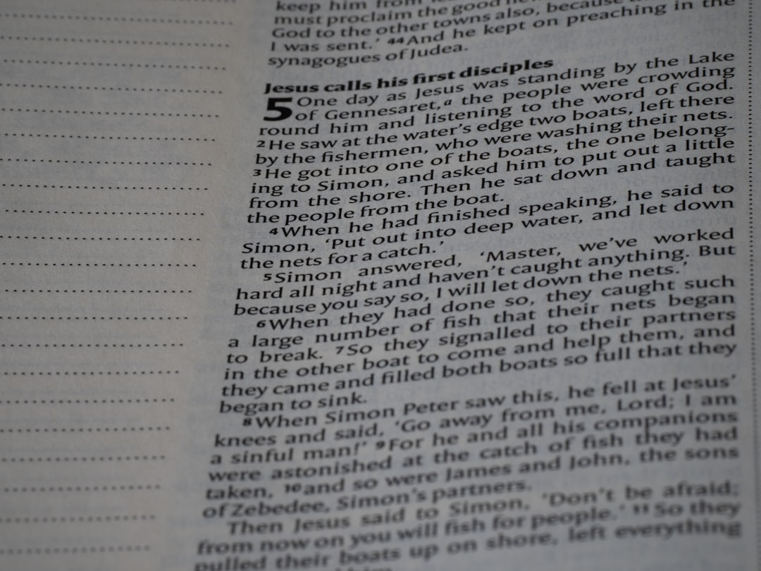 A close up of an open book with text