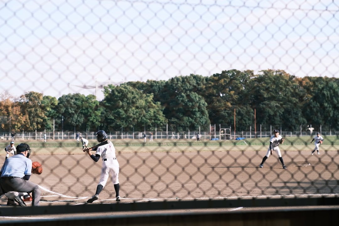 A group of baseball players playing a game of baseball