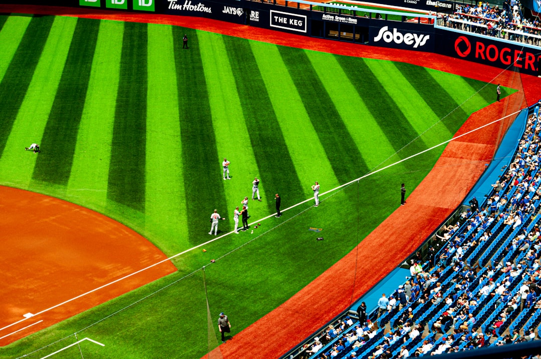a baseball stadium filled with lots of people