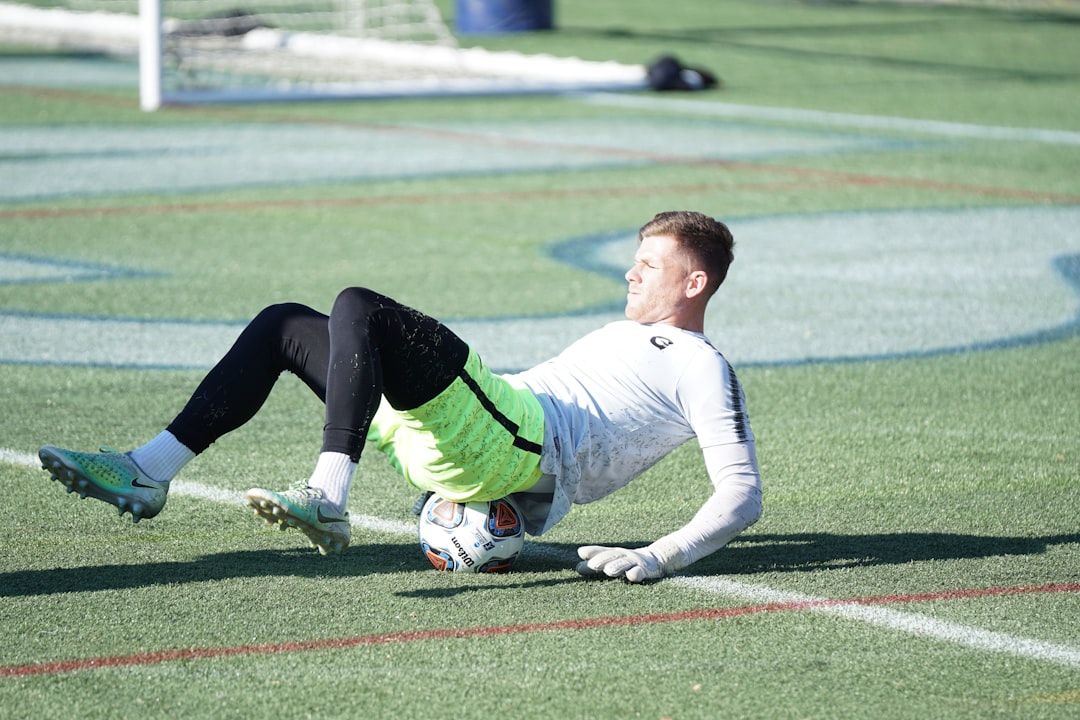 man playing football