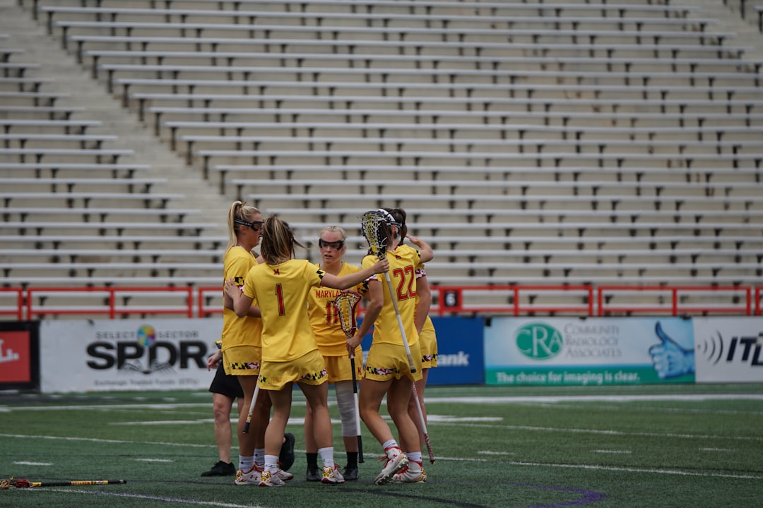 woman playing on field