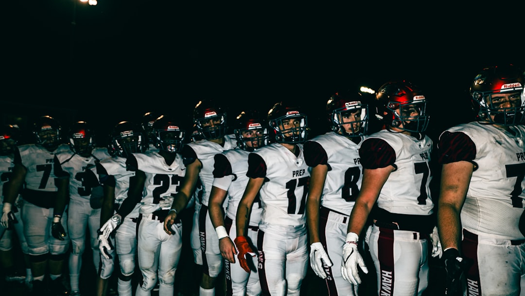 a group of football players