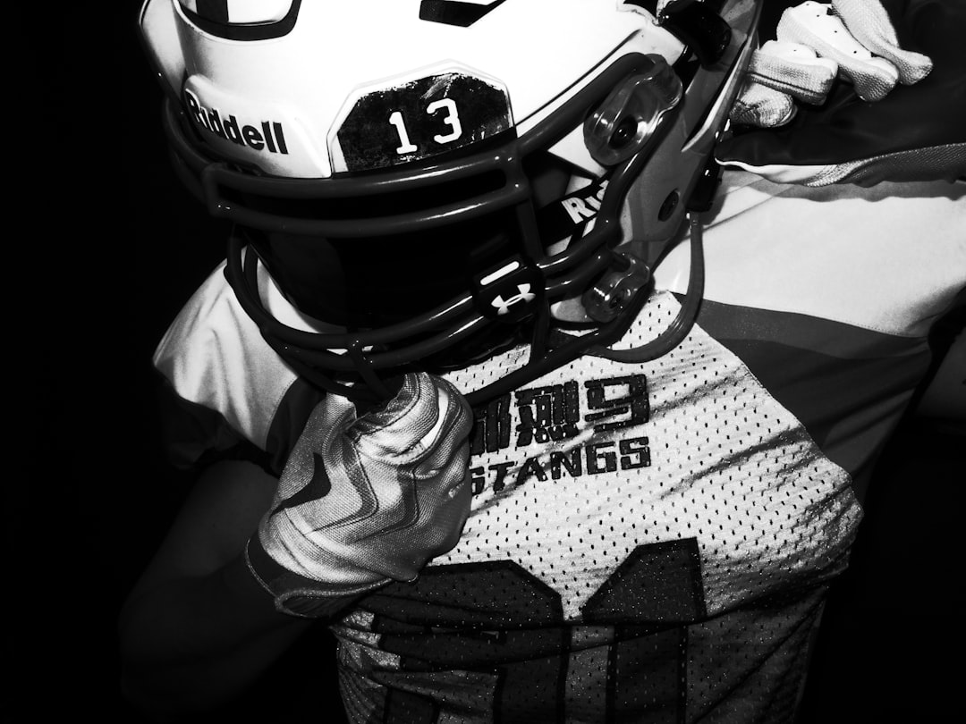a person wearing a helmet