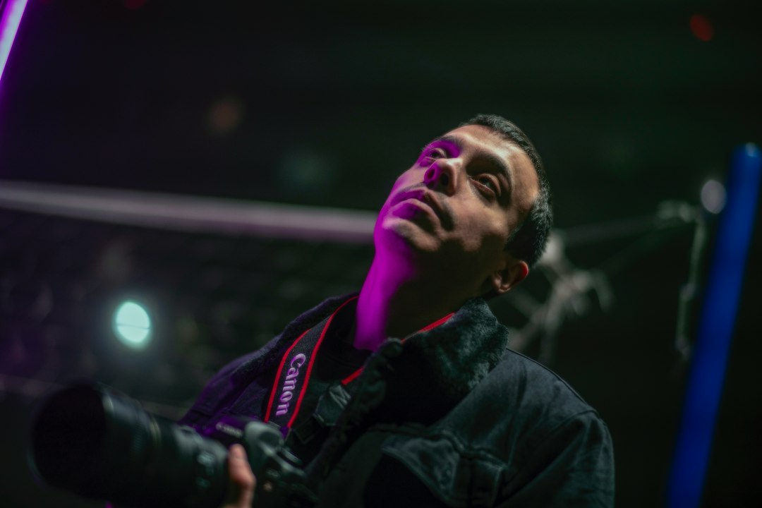 a man holding a microphone