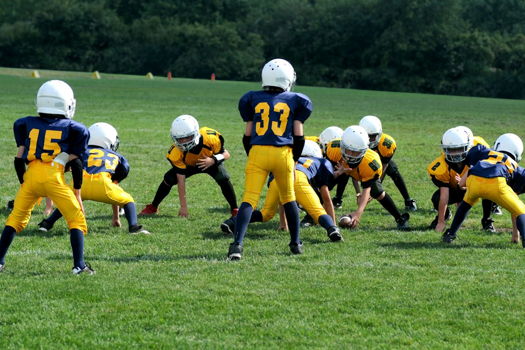 two teams playing football